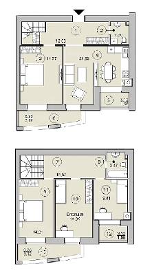 Двухуровневые в ЖК Cherry Town