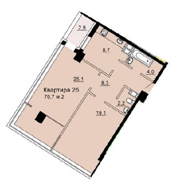 Двухкомнатные в ЖК SkyCity