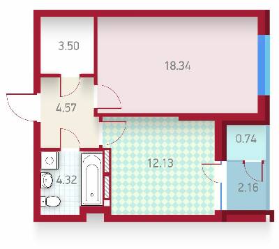 Однокімнатні в ЖК Покрова