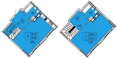 Дворівневі в ЖК Podil Plaza & Residence