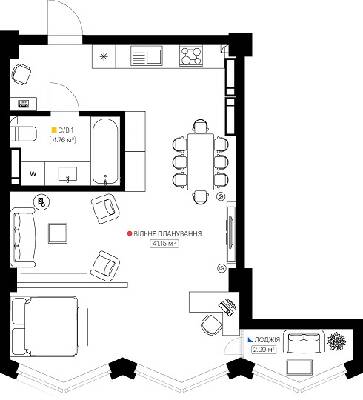 Однокімнатні в ЖК KYIVPROEKT City Space