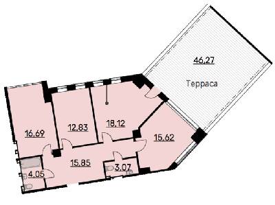 Трехкомнатные в ЖК Bauhaus