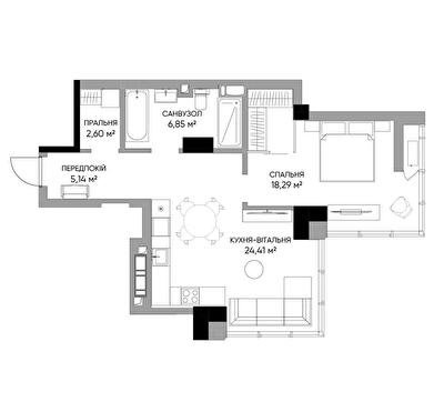 Однокімнатні в БФК A136 Highlight Tower