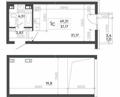 Двухуровневые в ЖК Scandia