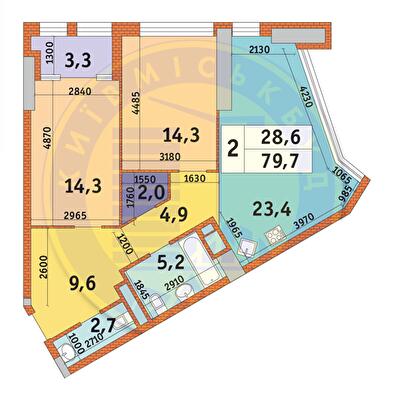 Двокімнатні в ЖК Manhattan City