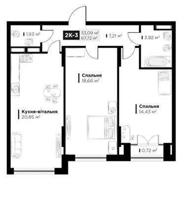 Двокімнатні в ЖК Life Story